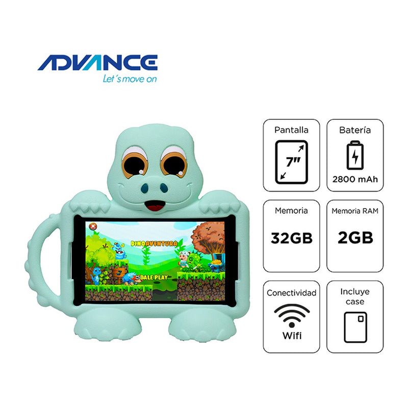 Tablet Advance Intro TR6959 7" WiFi (2GB/32GB, Android 12 Go, menta)