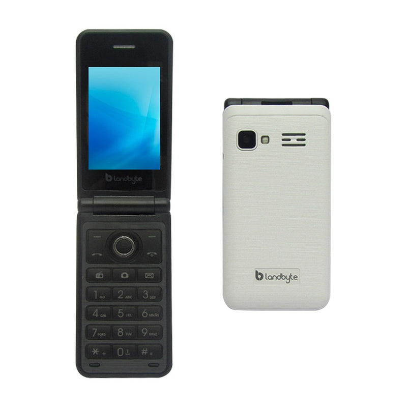 Teléfono Celular Básico LandByte LT2030 2G 2.4" (Dual SIM, Bluetooth, Linterna, Blanco)