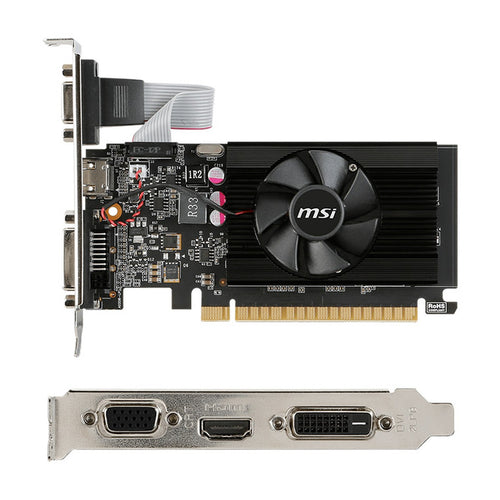 Tarjeta de Video MSI GeForce GT 710 Low Profile 2GB DDR3 (PCIe 2.0)