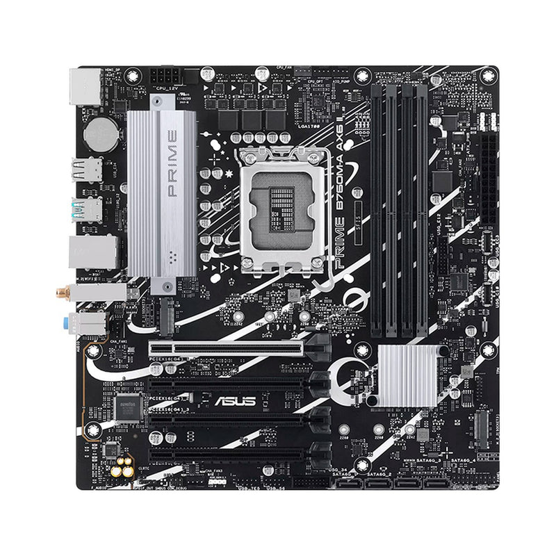 Placa Madre ASUS Prime B760M-A AX6 II (Intel B760, LGA1700, DDR5, Wi-Fi 6, mATX)