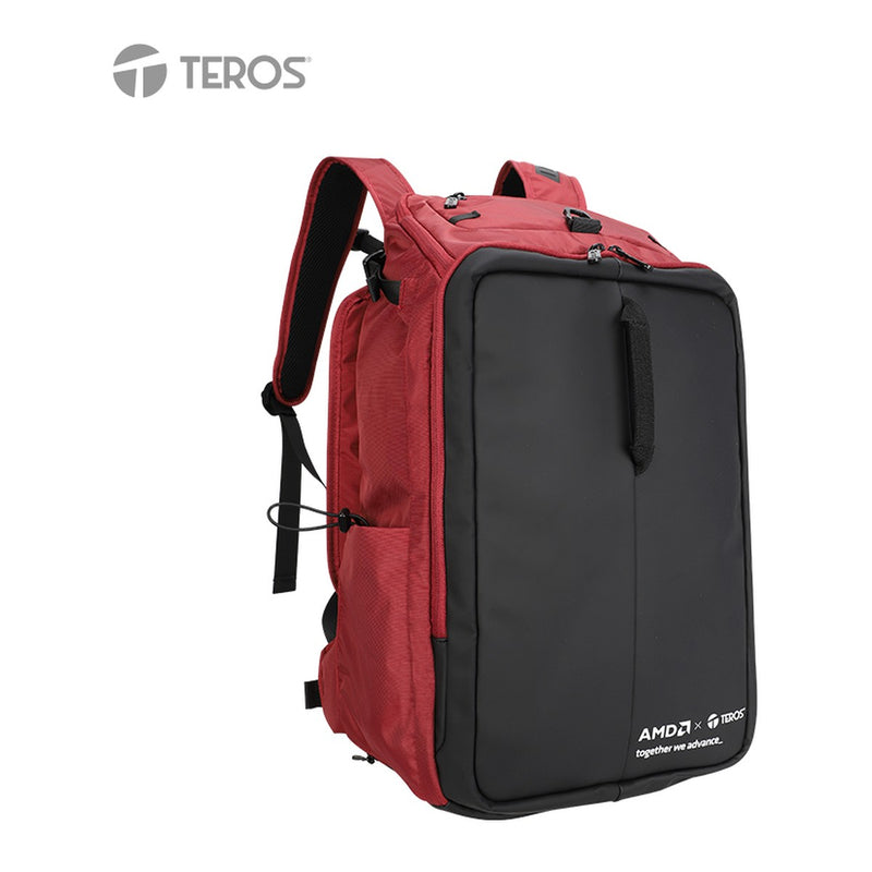 Mochila TEROS Alltracker AMD TE-ATK9060 para Laptop de hasta 15.6" (rojo/negro)