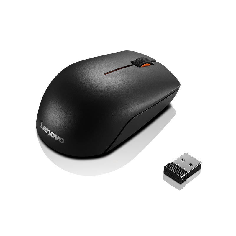 Mouse Inalámbrico Lenovo 300 Compacto (2.4GHz, 1000 DPI, Negro)