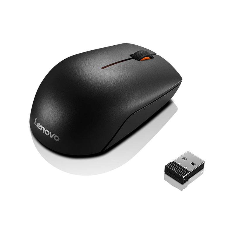 Mouse Inalámbrico Lenovo 300 Compacto (2.4GHz, 1000 DPI, Negro)