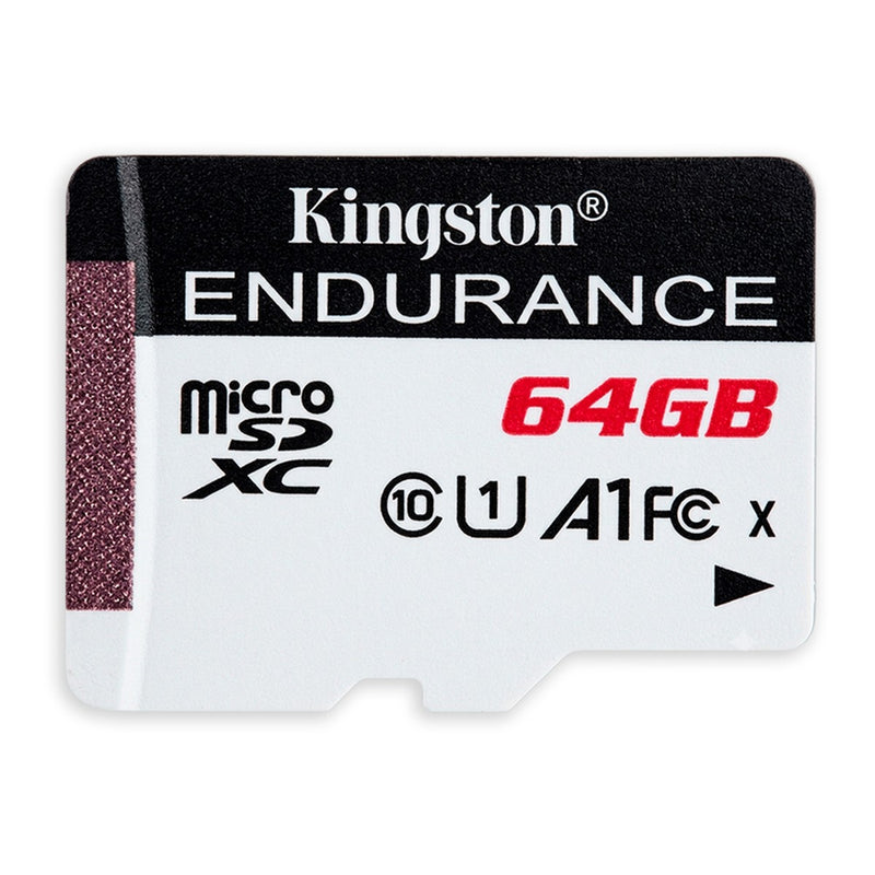 Tarjeta microSDXC Kingston Endurance 64GB, Clase 10, UHS-I U1, A1, hasta 95MB/s (solo tarjeta)