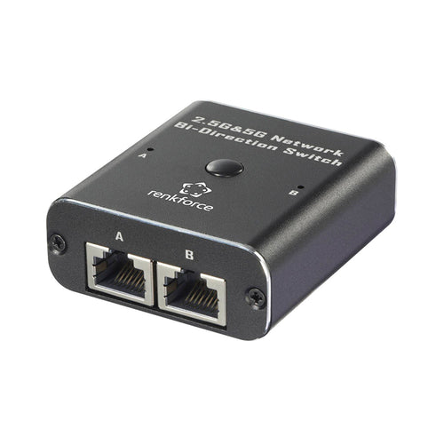 Switch Selector de Red Renkforce RF-EW-700, 2 puertos RJ45 2.5G/5G, alimentación USB