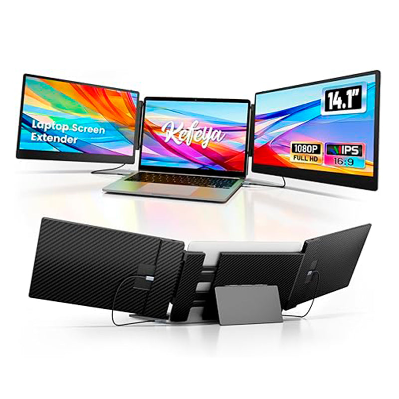 Extensor de Pantalla Dual Portátil KEFEYA S3 14" FHD IPS (para Laptop 13-17", USB-C/HDMI)