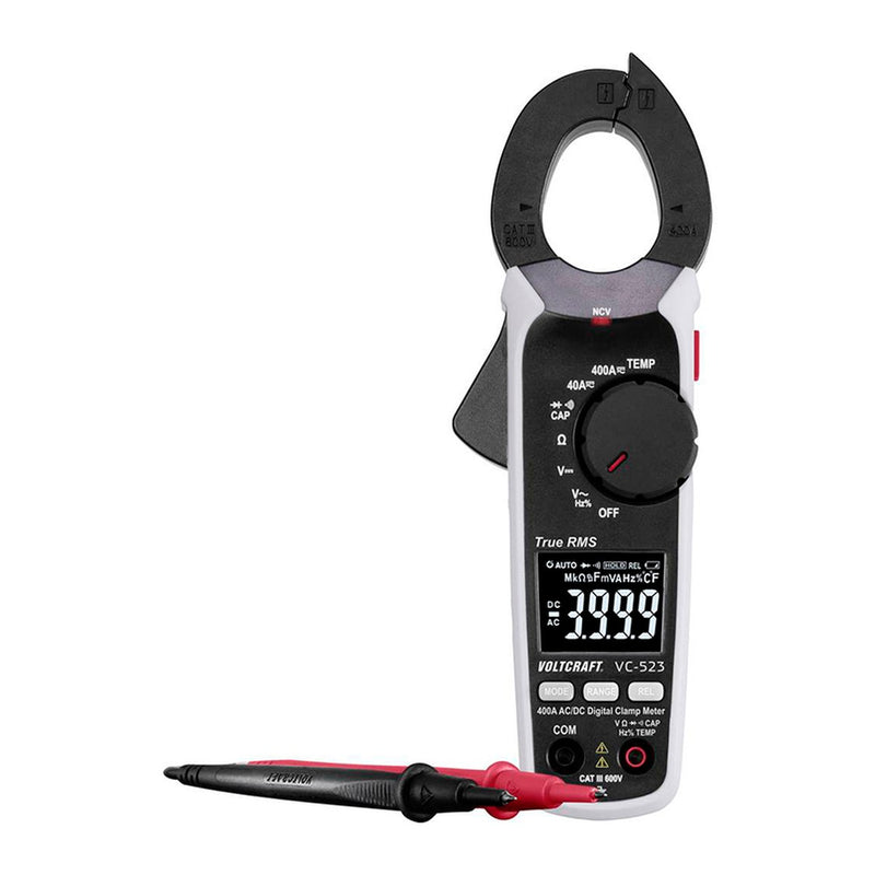 Pinza Amperimétrica Digital Voltcraft VC-523 True RMS (CAT III 600V, 400A)