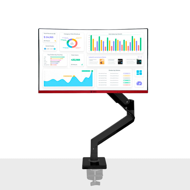 Soporte de Escritorio TEROS TE-7113 para Monitor de 22" a 35" (brazo articulado, hasta 12 kg)