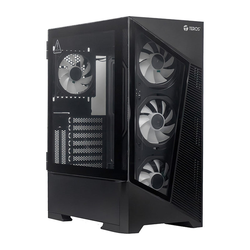 Case Gamer Teros TE-1330G ATX/E-ATX sin Fuente (Vidrio Templado, 6 Fans) Negro