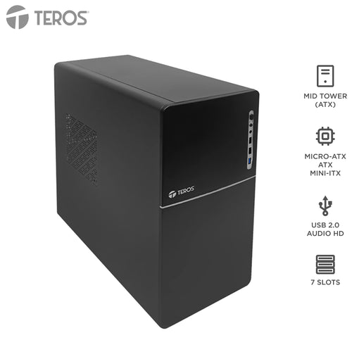 Case Teros TE-1038S ATX con Fuente 250W (USB 3.0) Negro