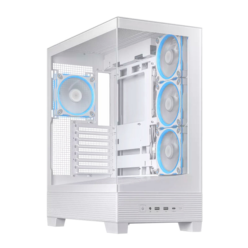 Case Gamer ASUS A31 Plus ARGB Mid Tower (Vidrio Templado, USB-C) Blanco