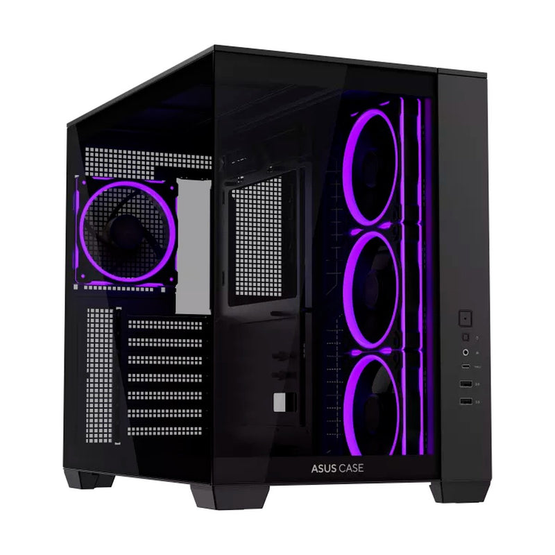 Case ASUS A32 Plus Mid Tower ARGB negro (ATX, 4 ventiladores ARGB, vidrio templado)