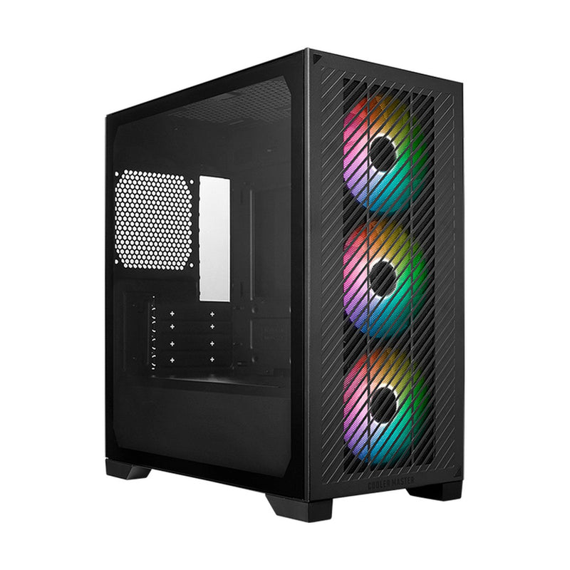 Case Cooler Master Elite 301 Mini Tower (mesh, 3 ventiladores ARGB, USB-C, negro)