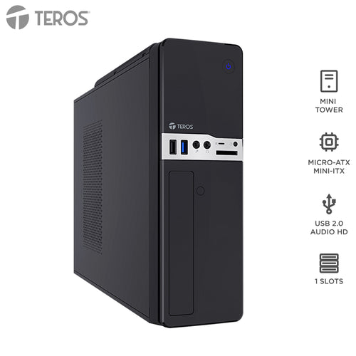 Case Slim Teros TE-1032S con Fuente 250W SFX (USB 3.2) Negro