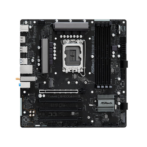 Placa Madre ASRock B760M-C/D4 (Intel B760, LGA1700, DDR4, mATX)