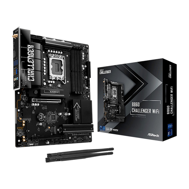 Placa Madre ASRock B860 Challenger WiFi (Intel B860, LGA1851, DDR5, ATX)
