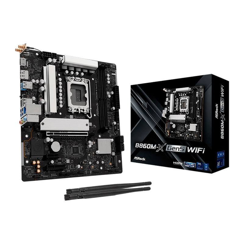 Placa Madre ASRock B860M-X GEN5 WiFi (Intel B860, LGA1851, DDR5, mATX)