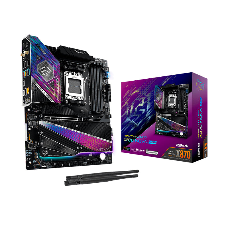 Placa Madre ASRock X870 Nova WiFi (AMD X870, Socket AM5, DDR5, ATX)