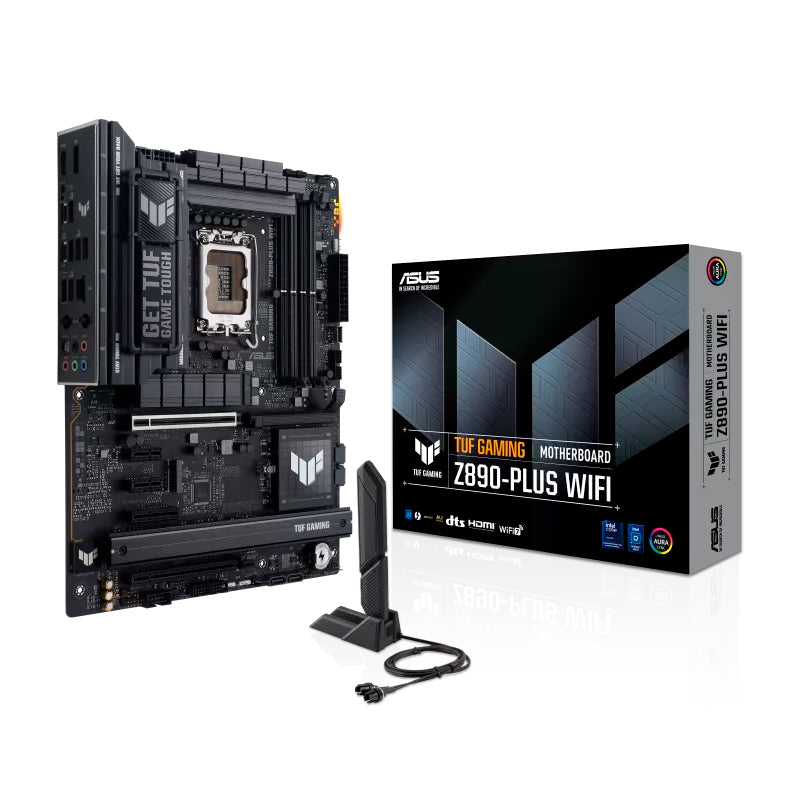 Placa Madre ASUS TUF Gaming Z890-PLUS WiFi (Intel Z890, LGA1851, DDR5, Wi-Fi 7, ATX)