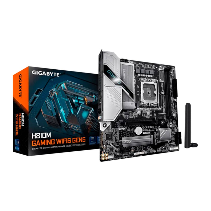 Placa Madre Gigabyte H810M Gaming WiFi6 GEN5 (Intel H810, LGA1851, DDR5, Wi-Fi 6, mATX)