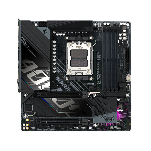 Placa Madre Gigabyte X870M AORUS Elite WiFi7 (AMD X870, Socket AM5, DDR5, Wi-Fi 7, mATX)