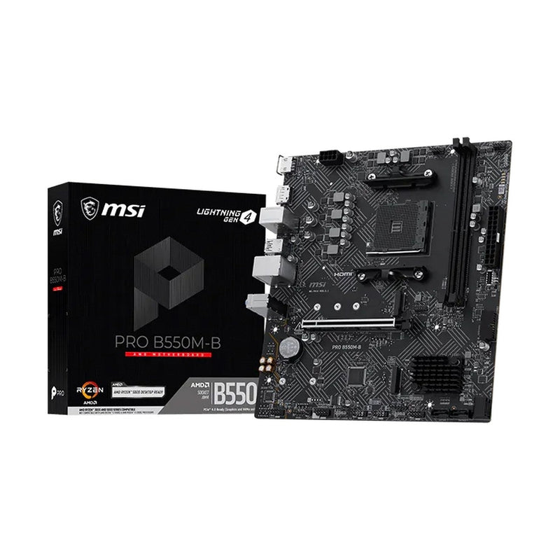 Placa Madre MSI PRO B550M-B (AMD B550, AM4, DDR4, Micro-ATX)