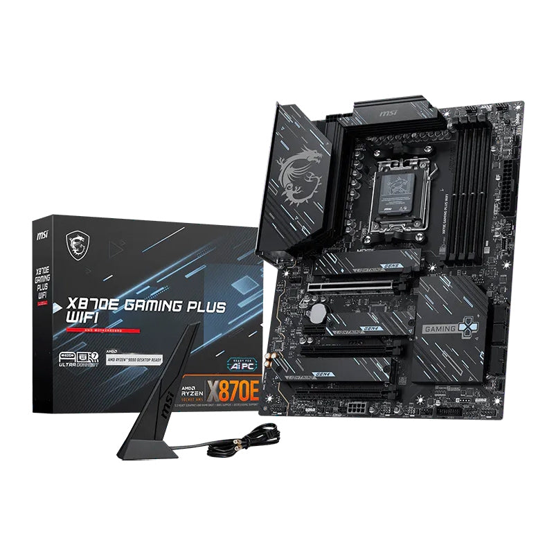 Placa Madre MSI X870E Gaming Plus WiFi (AMD X870E, Socket AM5, DDR5, Wi-Fi, ATX)