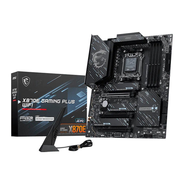 Placa Madre MSI X870E Gaming Plus WiFi (AMD X870E, Socket AM5, DDR5, Wi-Fi, ATX)
