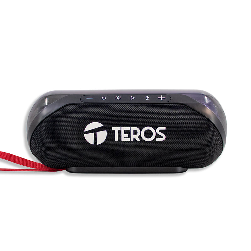 Parlante Bluetooth Teros TE-6047N Pill 20W RGB con FM/USB/MicroSD Negro