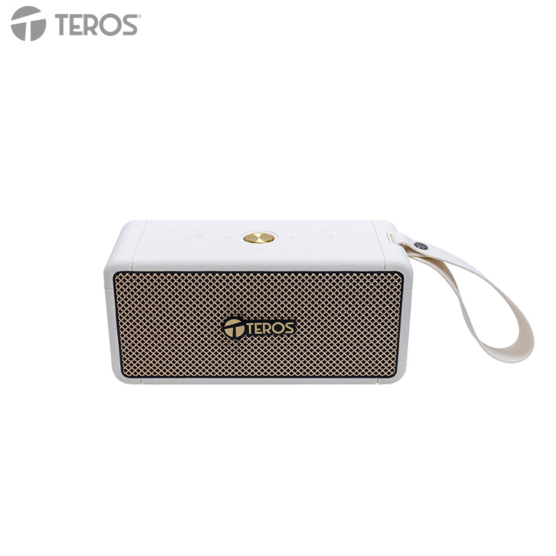 Parlante Bluetooth Teros Legacy 6052 40W BT 5.3 4000mAh (FM/USB/TF/AUX) Beige