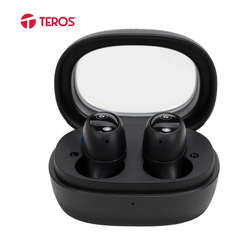 Audífonos Inalámbricos Teros Roambeats Ear TE-80716N (Bluetooth 5.4, ENC, estuche USB-C, negro)