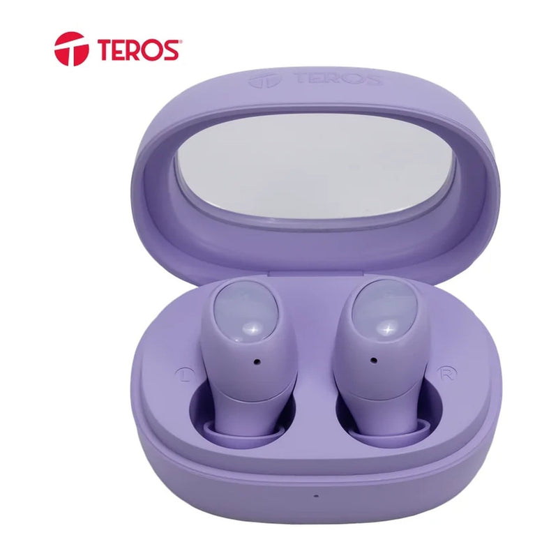 Audífonos Inalámbricos Teros Roambeats Ear TE-80717PR (Bluetooth 5.4, ENC, estuche USB-C, lila)