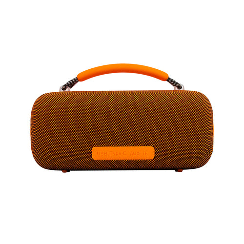 Parlante Bluetooth Teros Vibe 6049 60W RGB con 4000mAh (USB/TF/AUX) Naranja