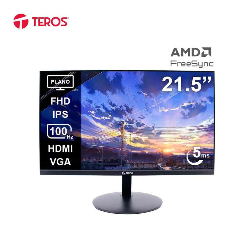 Monitor Teros TE-2130CS 21.5" FHD IPS (100Hz, 5ms, HDMI, VGA)