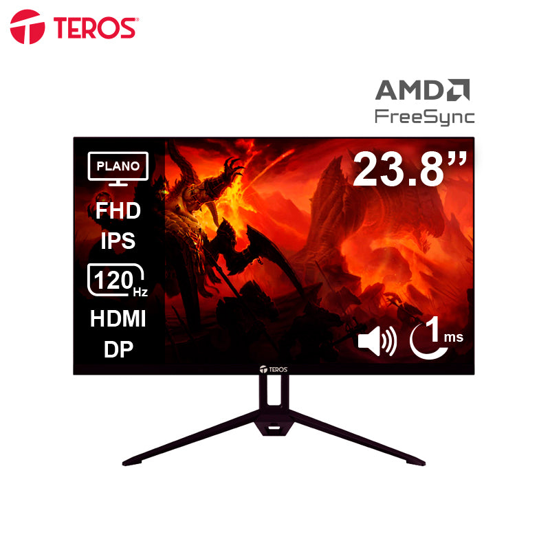 Monitor Teros TE-2415S 23.8" FHD IPS 120Hz (HDMI/DP, Parlantes)