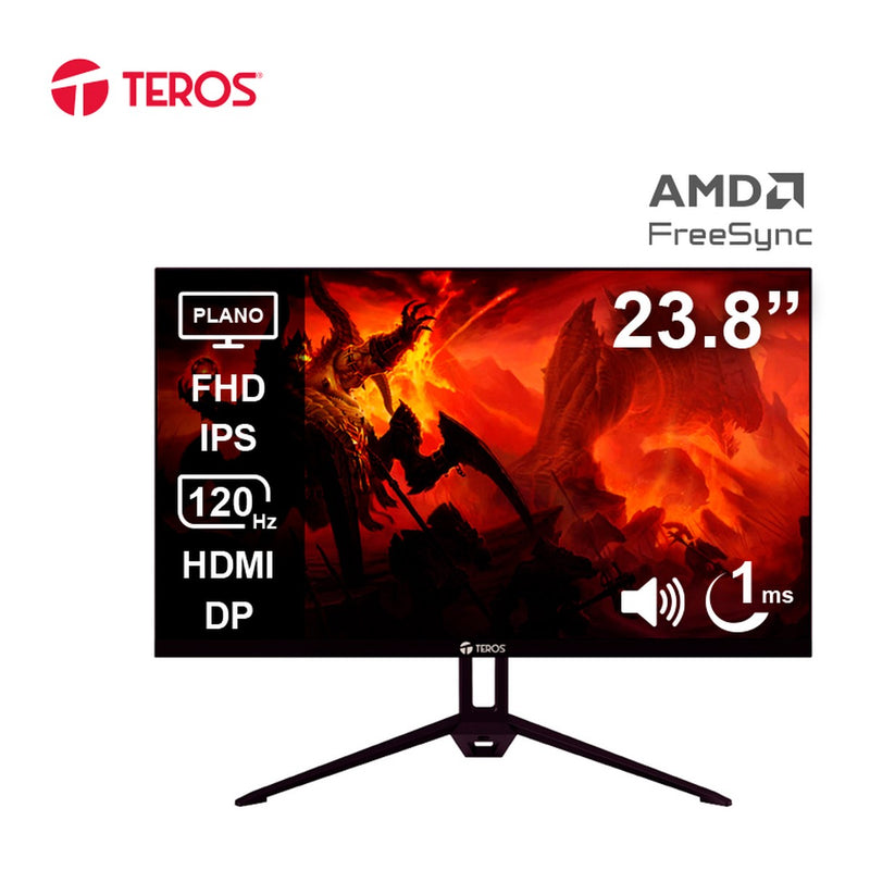 Monitor Teros TE-2415S 23.8" FHD IPS 120Hz (HDMI/DP, Parlantes)
