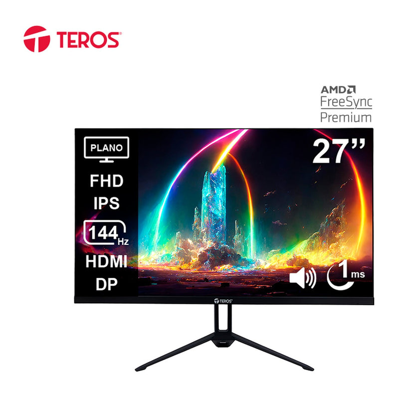 Monitor Teros TE-2714S 27" FHD IPS 144Hz (HDMI/DP, Parlantes)