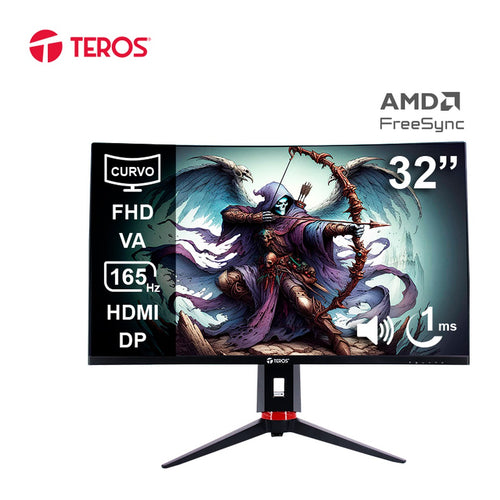 Monitor Curvo Gamer Teros TE-3215G 31.5" FHD VA 165Hz (1500R, HDMI/DP)