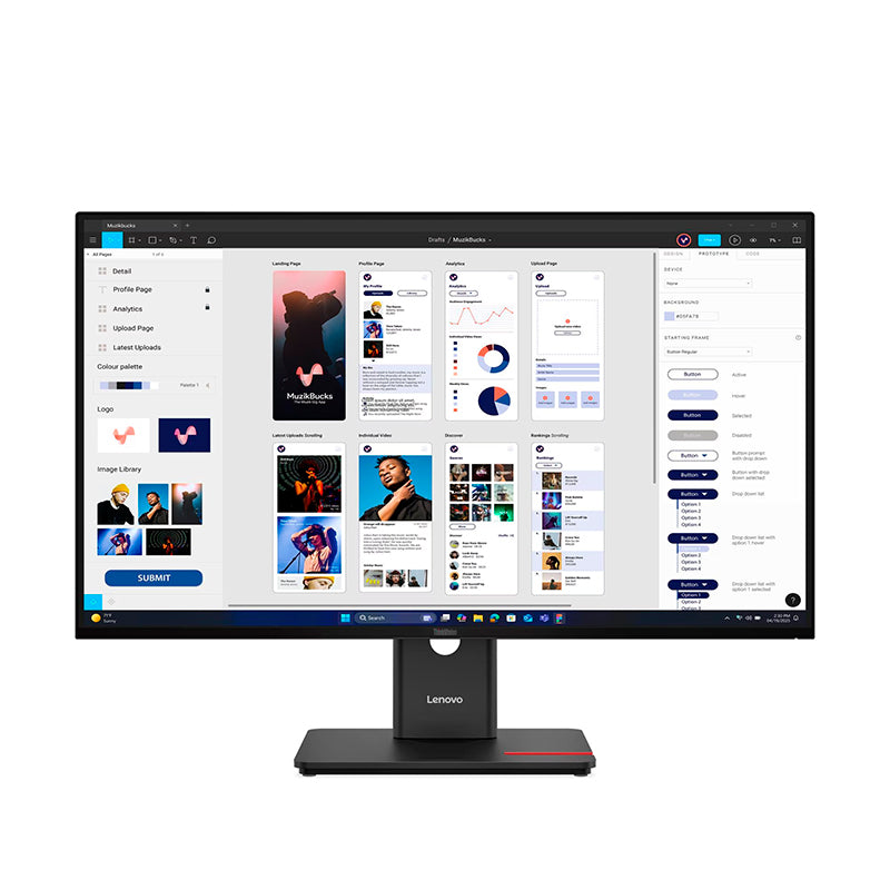 Monitor Lenovo ThinkVision T32UD-40 31.5" 4K UHD IPS USB-C 100W (HDMI/DP/RJ-45)