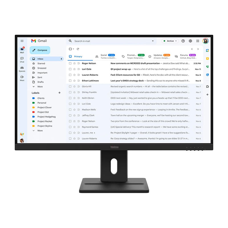 Monitor Lenovo ThinkVision E27-40 27" FHD IPS 100Hz (HDMI/DP/VGA, Parlantes)