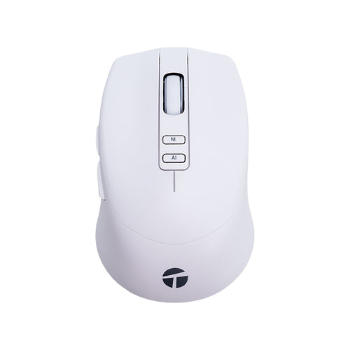 Mouse Inalámbrico Teros TE-1250AI con IA, Traducción y Voz (3200 DPI, Blanco)
