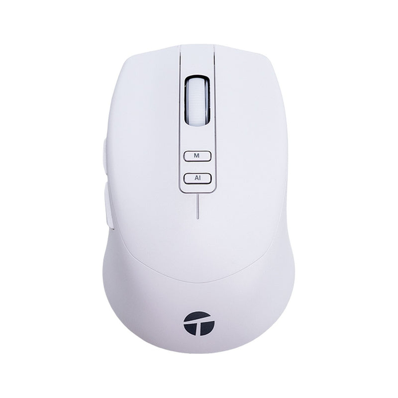 Mouse Inalámbrico Teros TE-1250AI con IA, Traducción y Voz (3200 DPI, Blanco)
