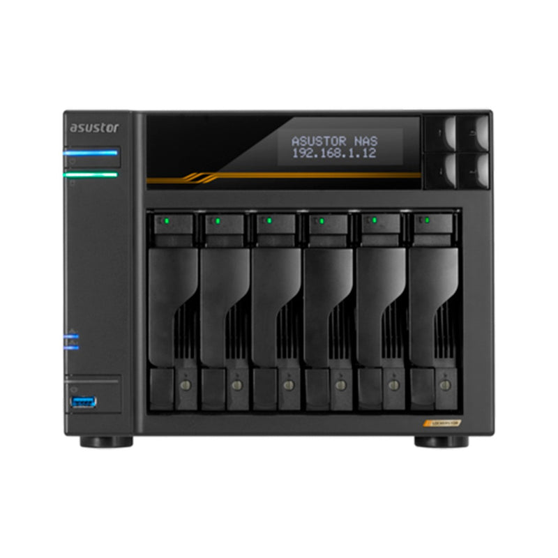 Servidor NAS ASUSTOR LOCKERSTOR 6 Gen3 (AS6806T) 6 Bahías Ryzen 16GB ECC DDR5 (10GbE, USB4)