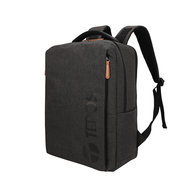 Mochila Teros City III TE-9045GR para Laptop 15.6" (Puerto USB, Gris)