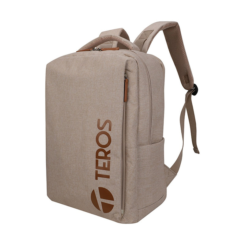 Mochila Teros City III TE-9046BG para Laptop 15.6" (Puerto USB, Beige)