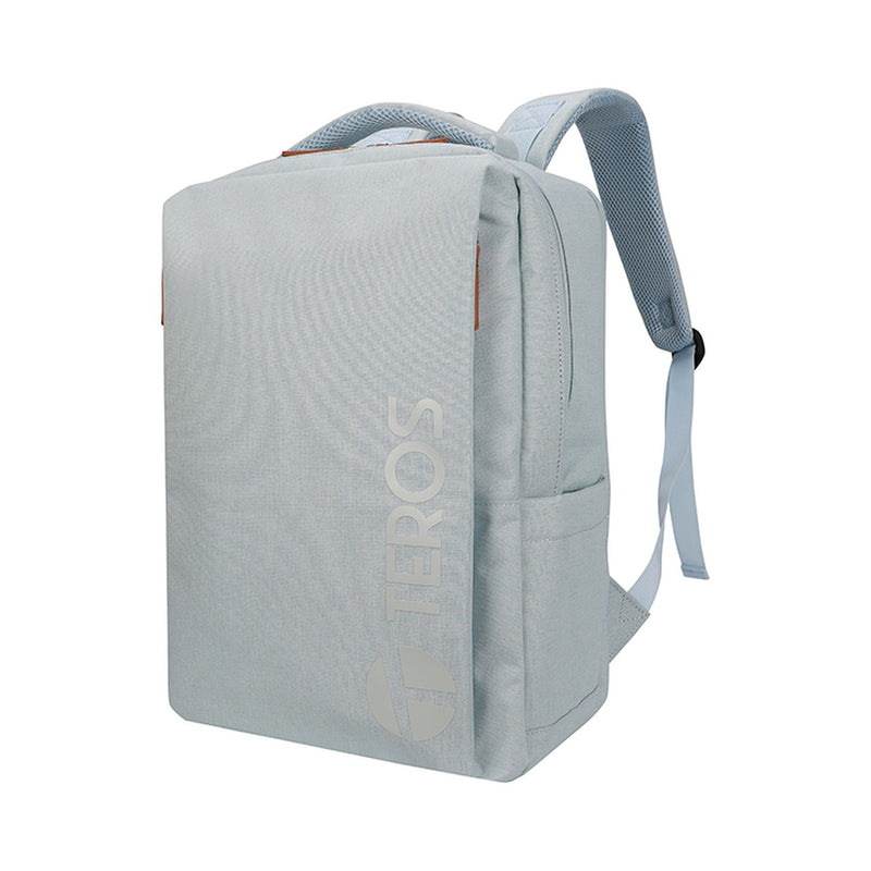 Mochila Teros City III TE-9047SK para Laptop 15.6" (Puerto USB, Azul Claro)