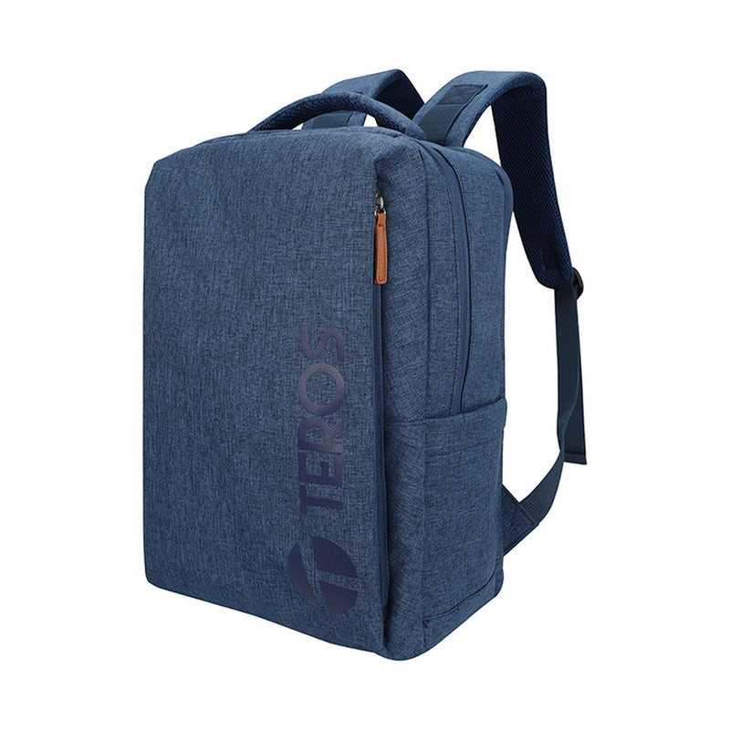 Mochila Teros City III TE-9048NV para Laptop 15.6" (Puerto USB, Azul)