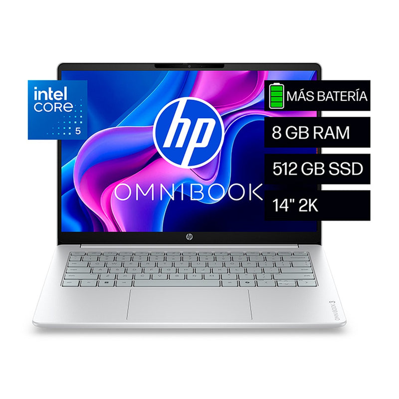 Laptop HP OmniBook 3 14 2K, Core 5 120U 8GB 512GB SSD FreeDOS