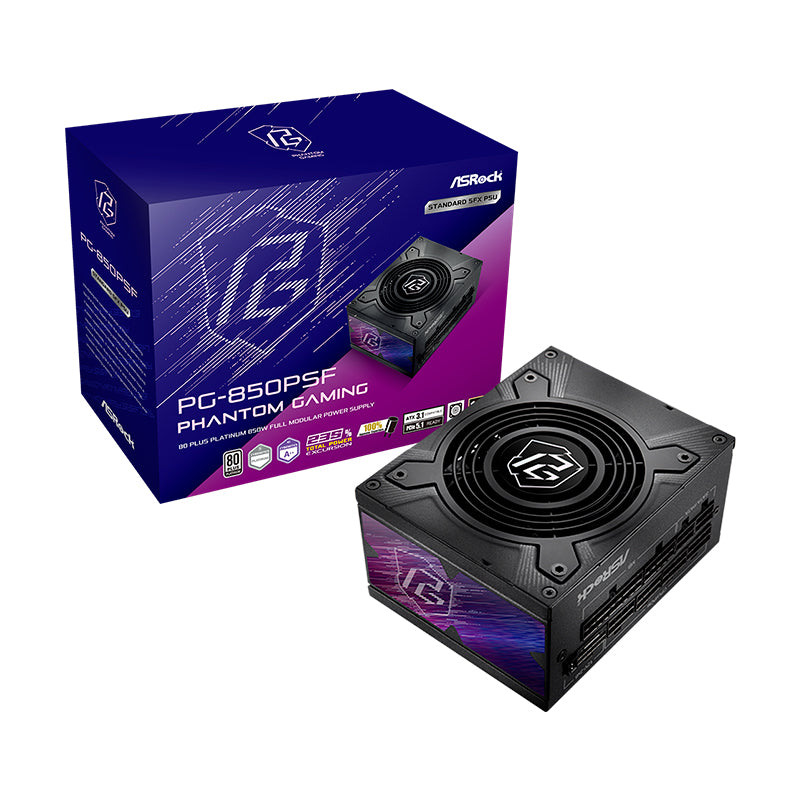 Fuente de Poder ASRock Phantom Gaming PG-850P 850W 80+ Platinum (SFX, full modular)