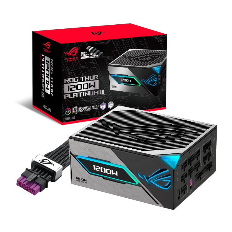 Fuente de Poder ASUS ROG Thor 1200W Platinum III, 80 Plus Platinum, ATX
